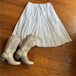 Ruby Rd White‎ Cotton Bohemian Skirt
